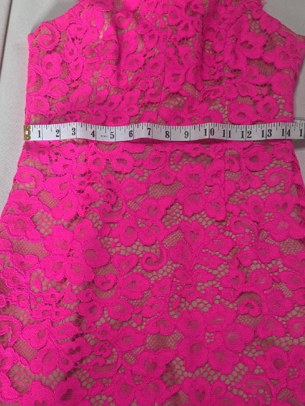 Trina Turk Parry Bright Pink Lace Halter Sheath Dress - Picture 8 of 10